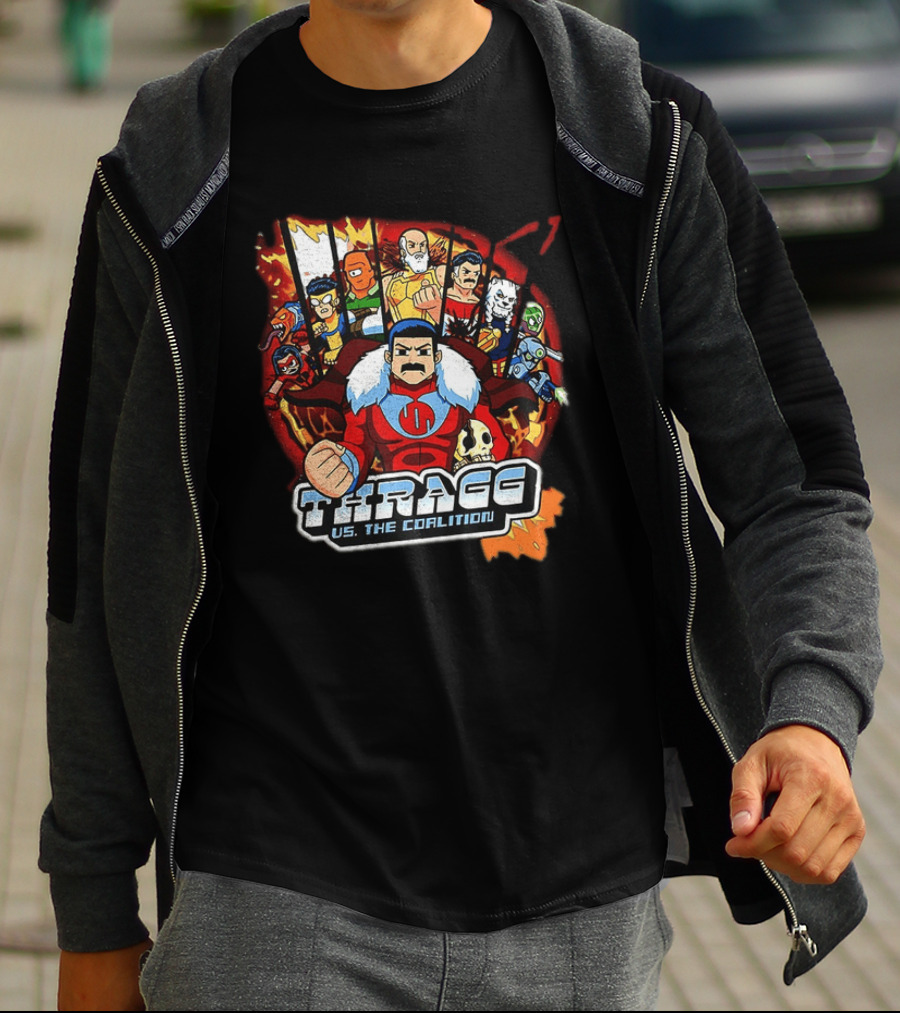 Thragg Vs The Coalition Invincible Scott Pilgrim Characters T-Shirt