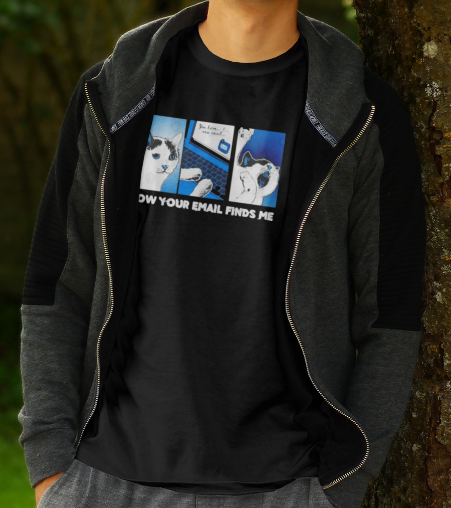 You Have New Email How Your Email Finds Me Cat T-Shirt