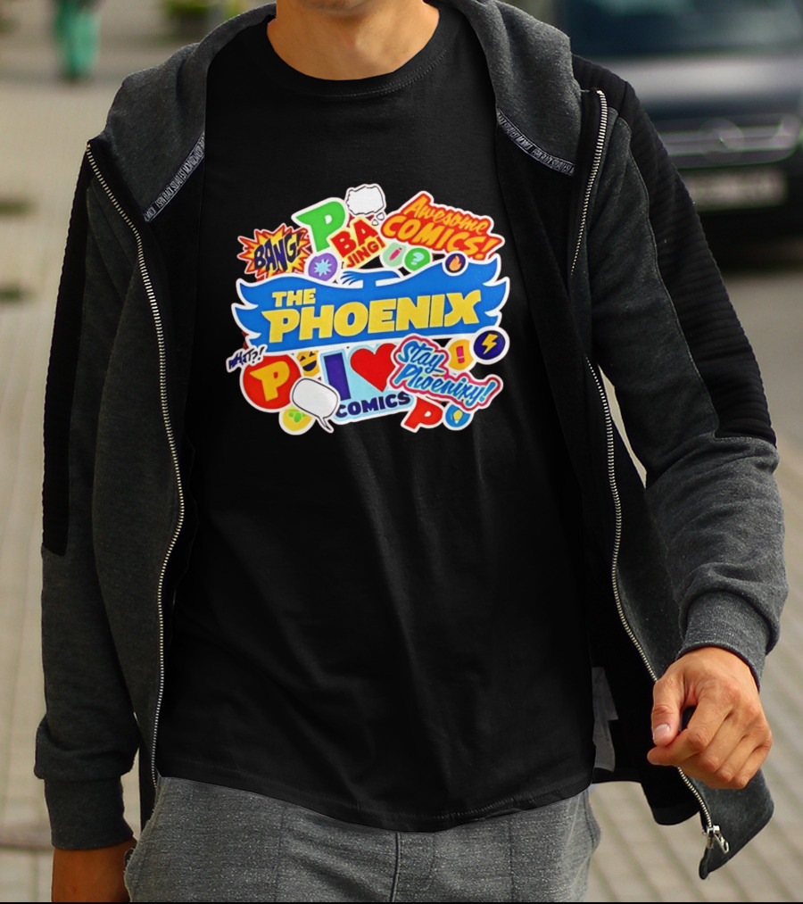 The Phoenix Awesome Comics Stay Phoenix I Love Comics Ba Jing Bang T-Shirt