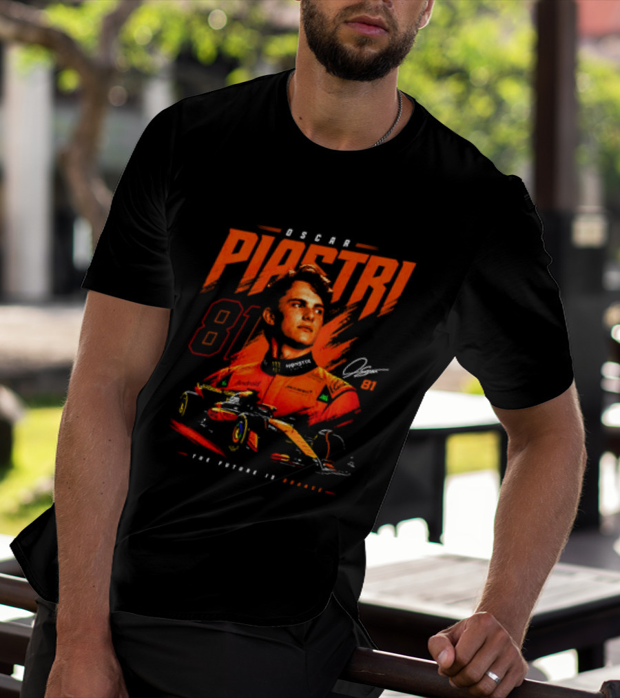 Oscar Piastri 81 McLaren Formula 1 The Future Is Orange T-Shirt