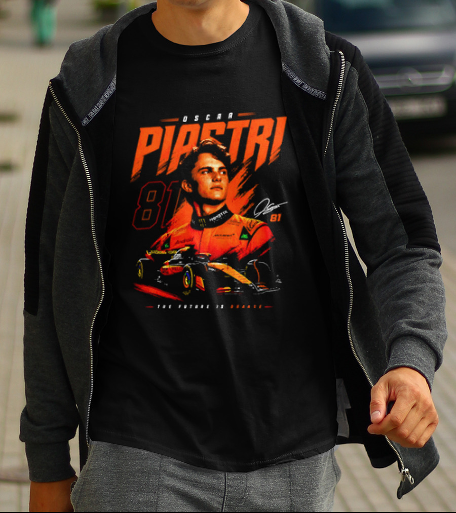 Oscar Piastri 81 McLaren Formula 1 The Future Is Orange T-Shirt