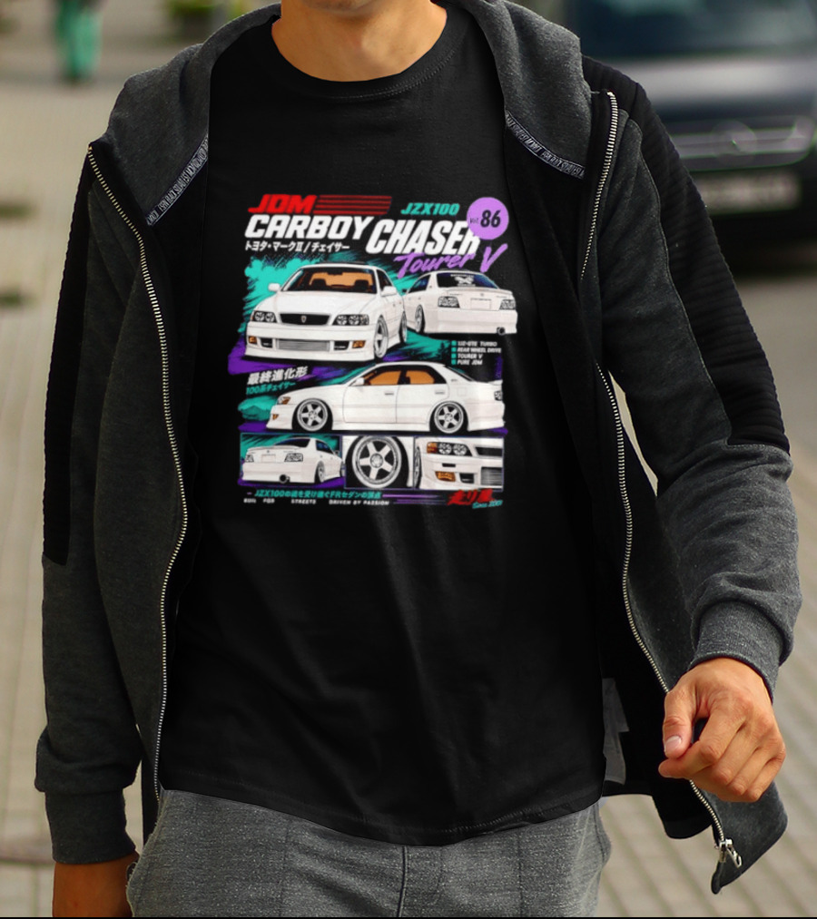 JDM Carboy Toyota JZX100 Chaser Tourer V 1Jz GTE Turbo Rear Wheel Drive Version 86 T-Shirt