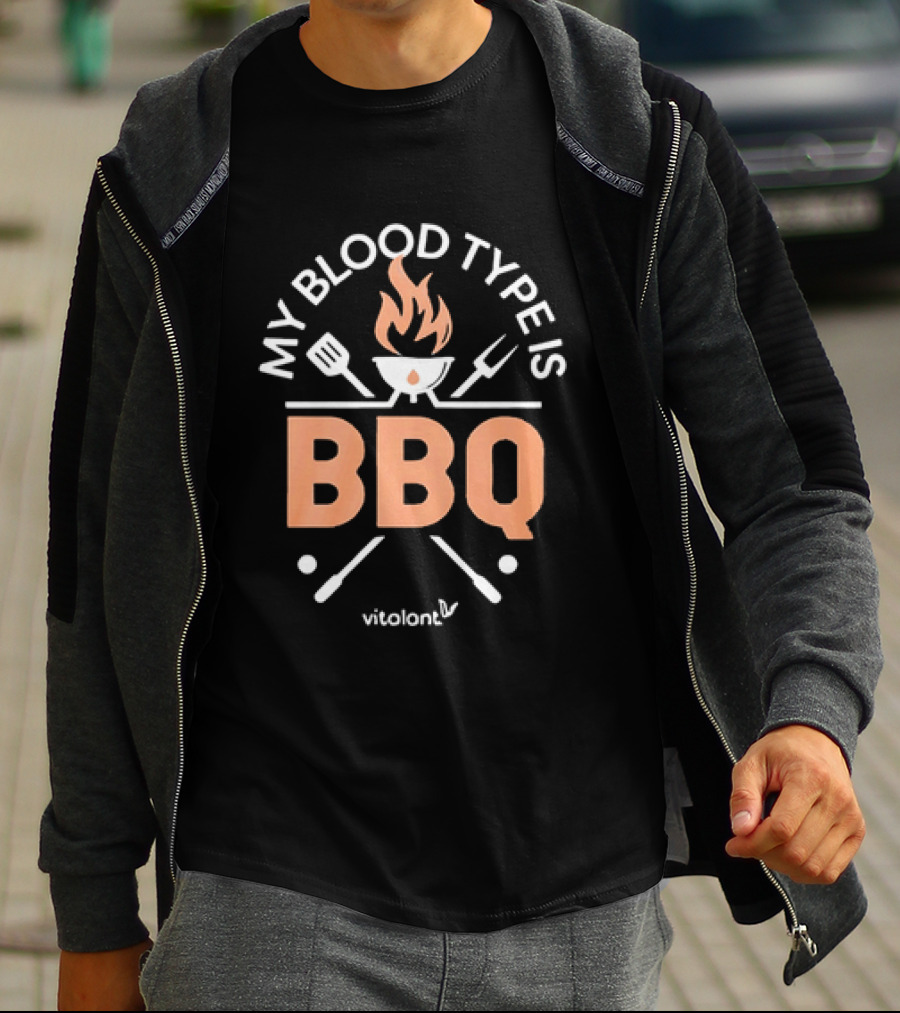 Vitalant Humor My Blood Type Is BBQ Grilling T-Shirt