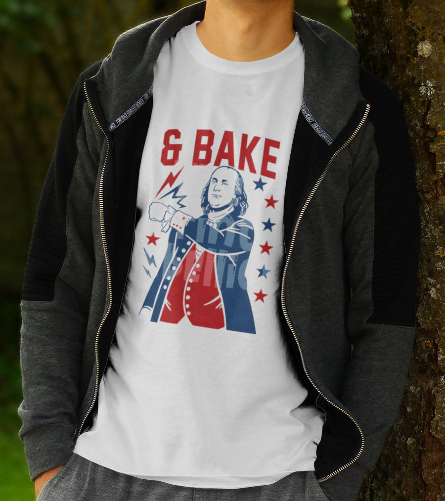 Fourth Of July 2026 Benjamin Franklin Bake America T-Shirt