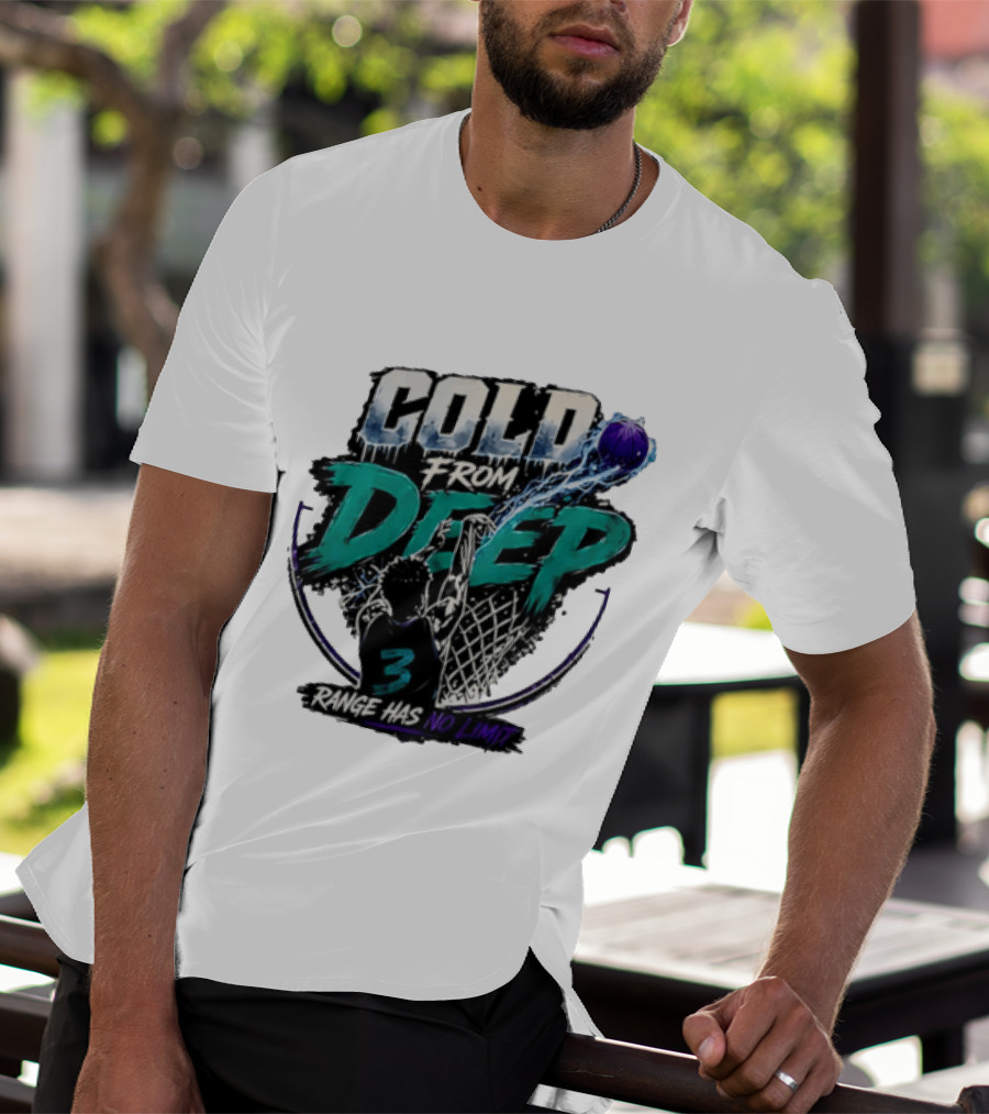 Cold From Deep Range Has No Limit Basketball 3 T-Shirt