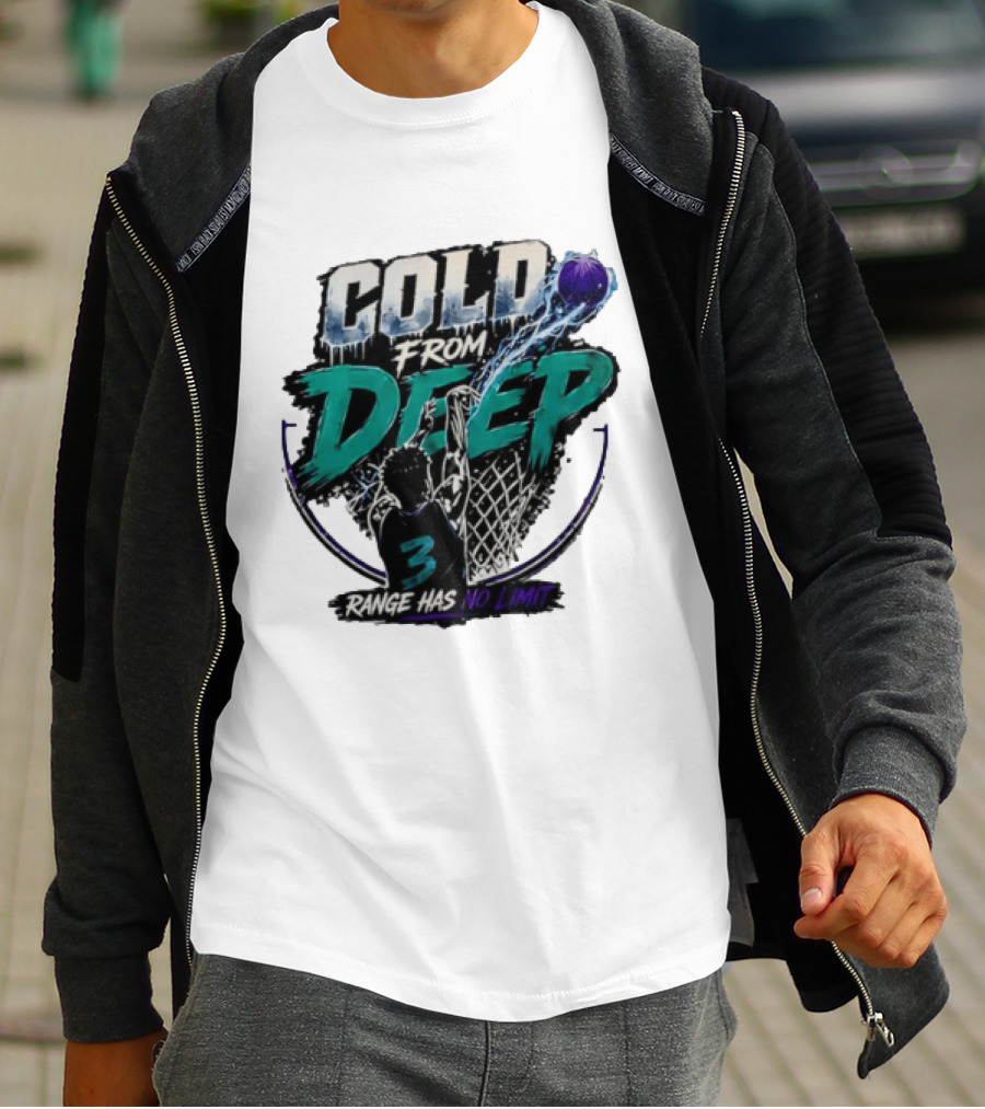 Cold From Deep Range Has No Limit Basketball 3 T-Shirt