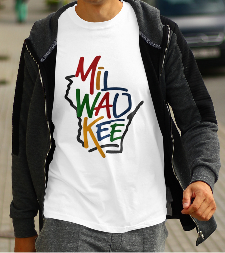 Milwaukee Wisconsin State Colorful T-Shirt