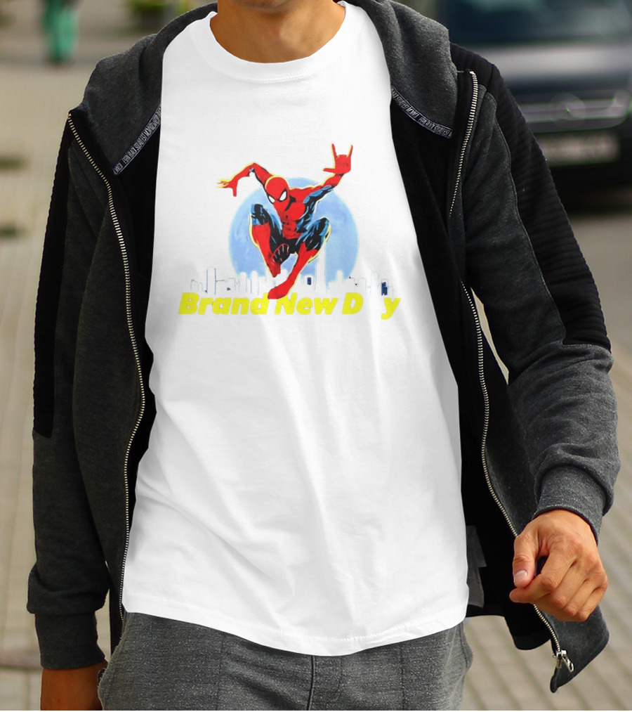 Spider Man Brand New Day Marvel Comics Skyline Swing Action T-Shirt