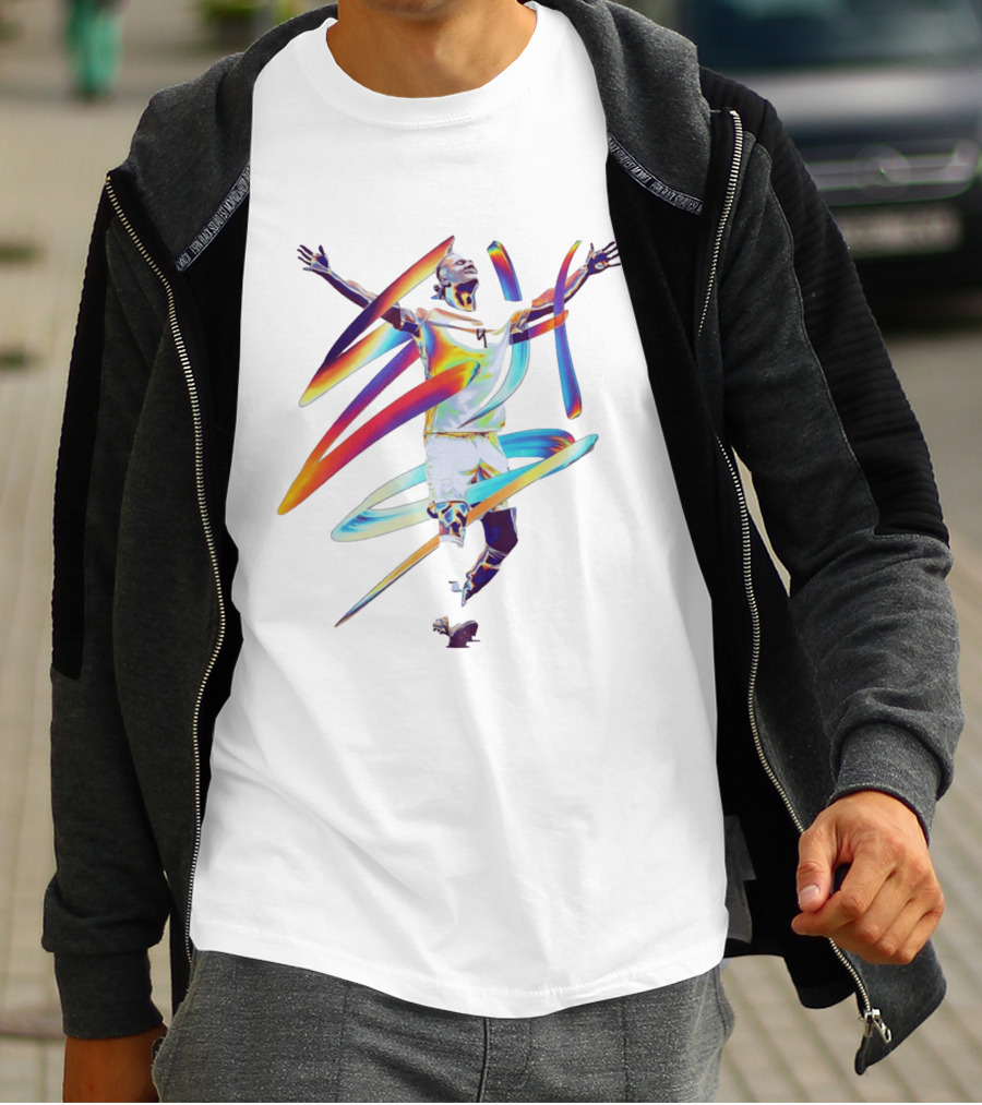 Haaland Goal Celebration Norway 9 Vibrant Energy Spiral T-Shirt