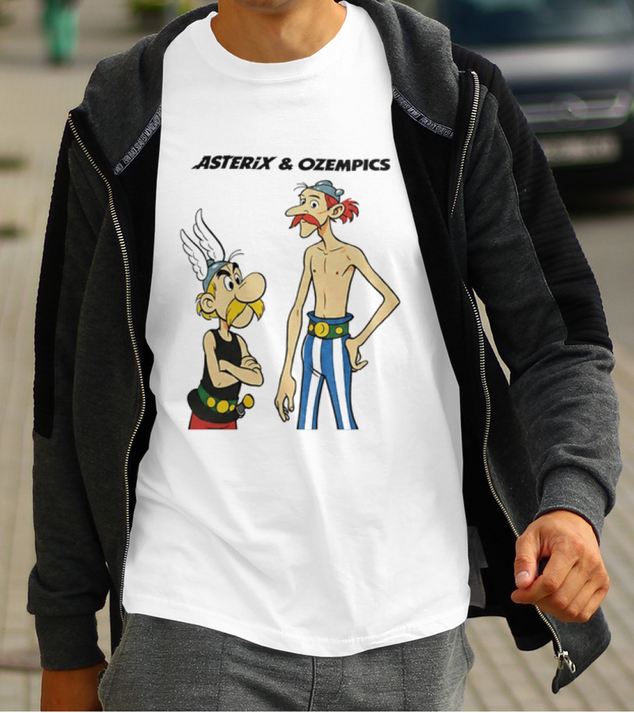 Asterix And Ozempics Thin Obelix Comic T-Shirt