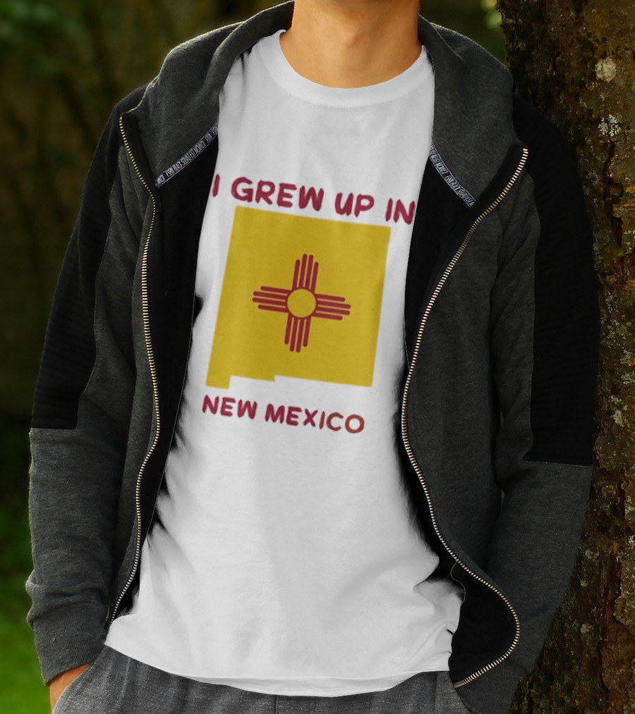 I Grew Up In New Mexico Zia Symbol Home State Pride T-Shirt