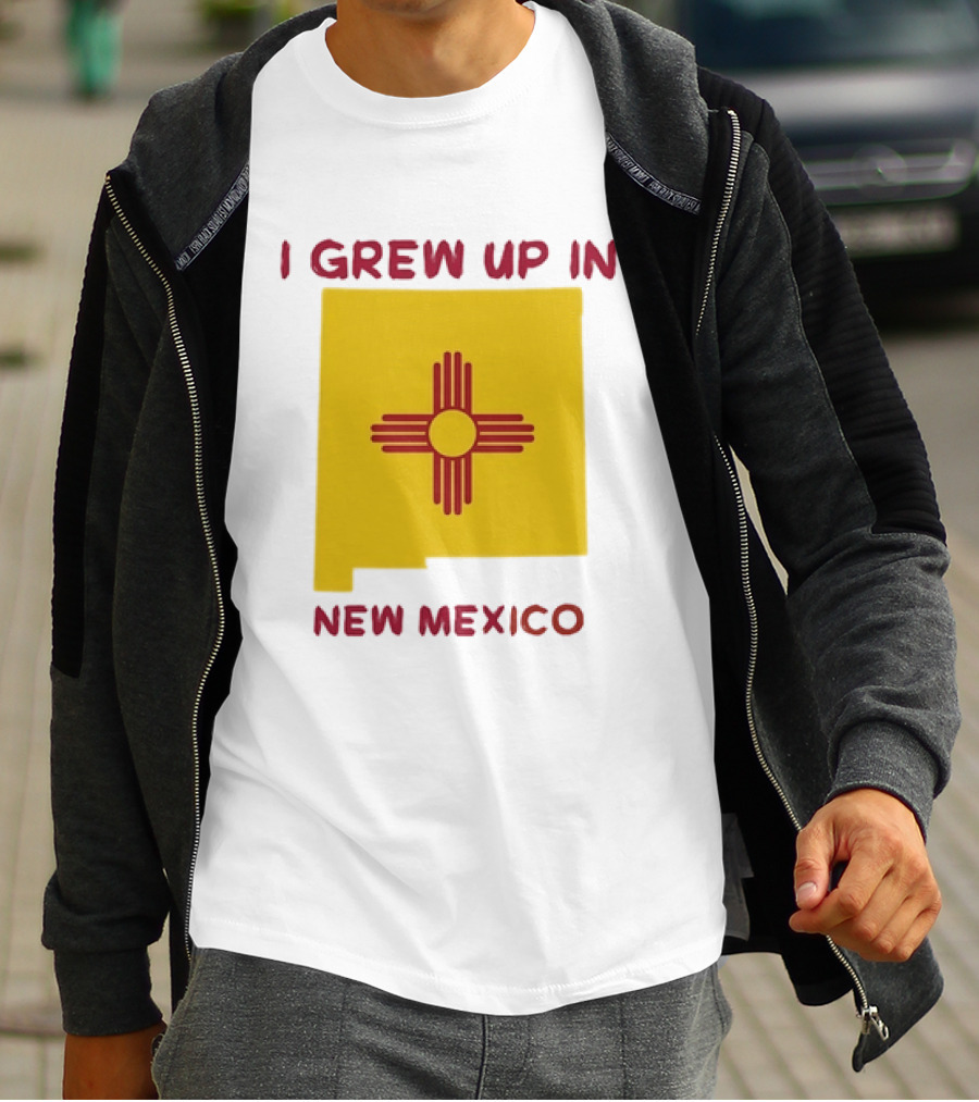 I Grew Up In New Mexico Zia Symbol Home State Pride T-Shirt