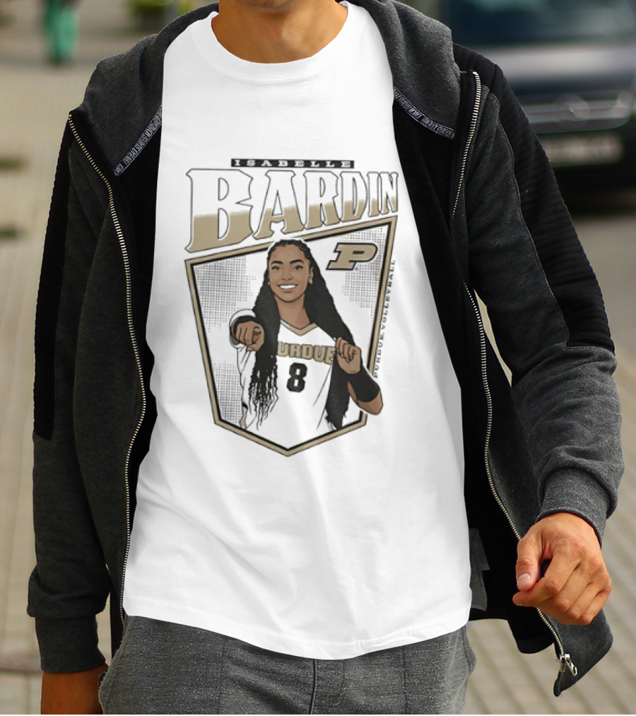 Bardin Purdue Boilermakers Number 8 Player T-Shirt