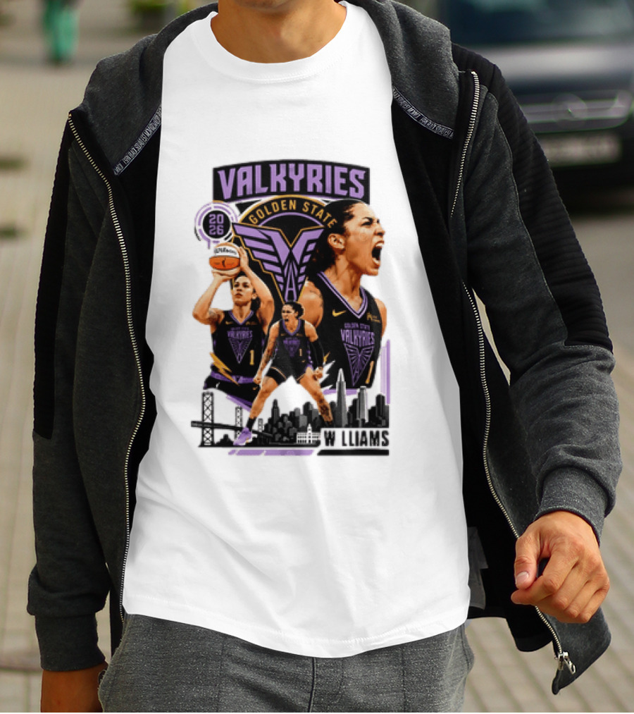 Golden State Valkyries 2026 WNBA Williams Team Skyline T-Shirt