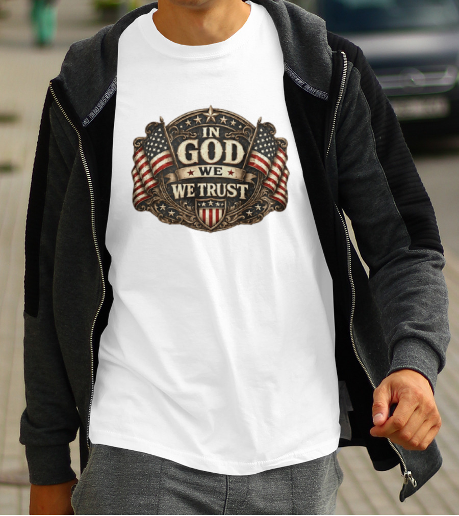 In God We Trust USA Flag Patriotic T-Shirt