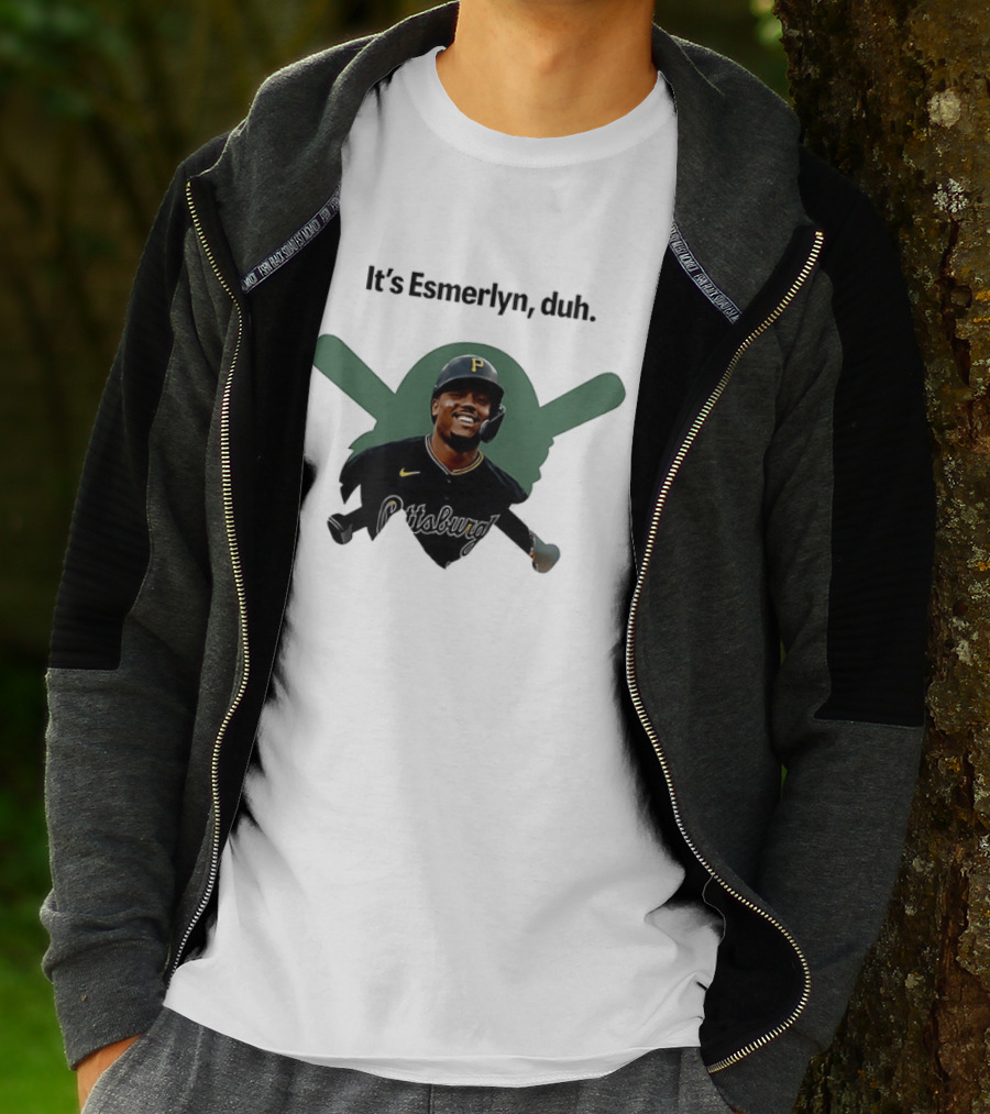 Esmerlyn Duh Pittsburgh Pirates Baseball Player With Crossed Bats T-Shirt