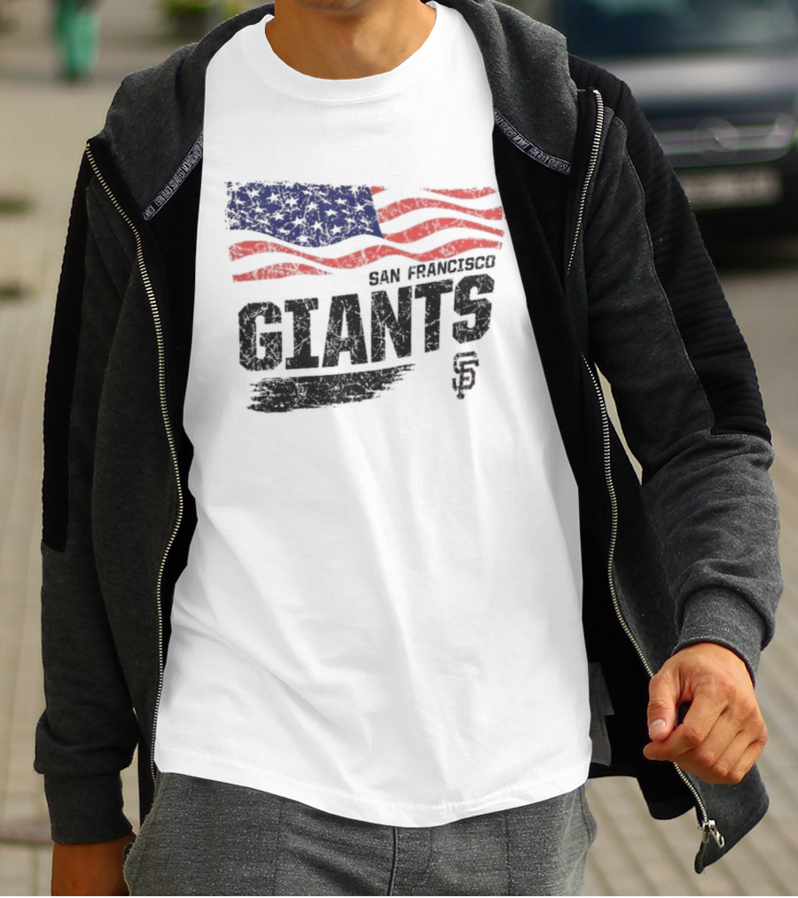 San Francisco Giants USA Flag Stars And Stripes T-Shirt
