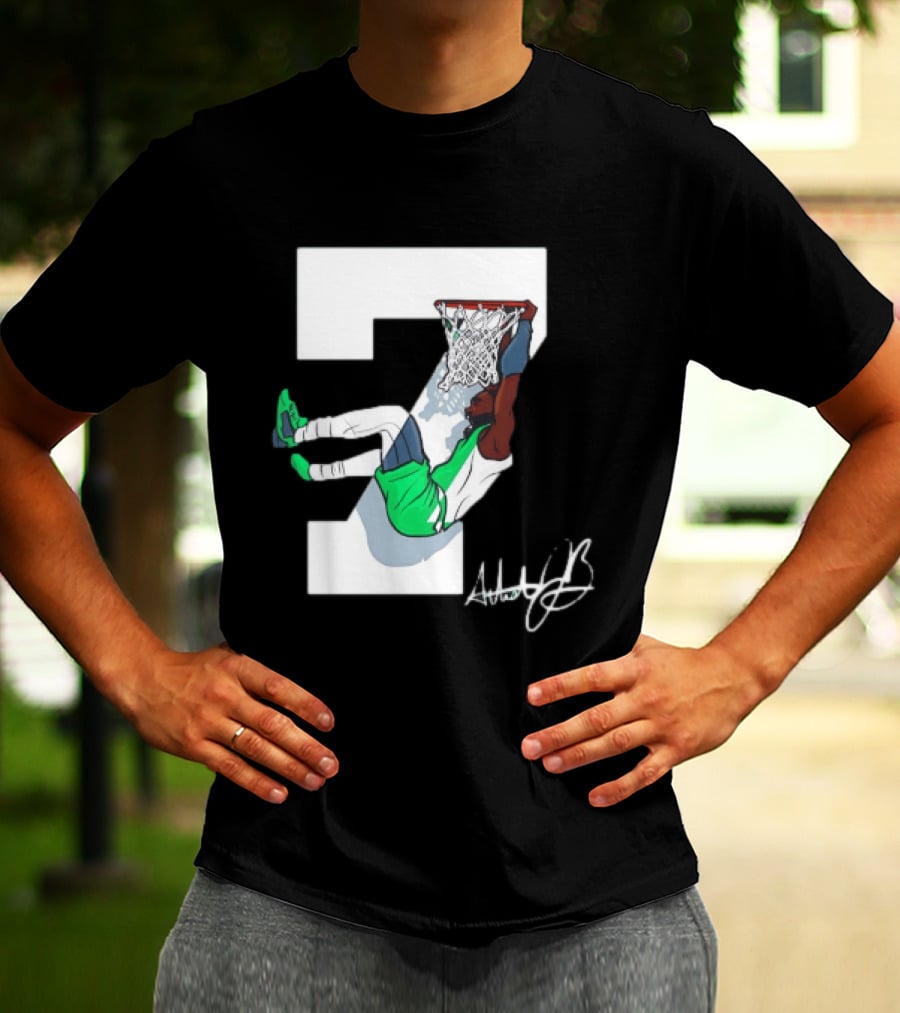 Boston Celtics Dunking Number 7 AthleticJb T-Shirt