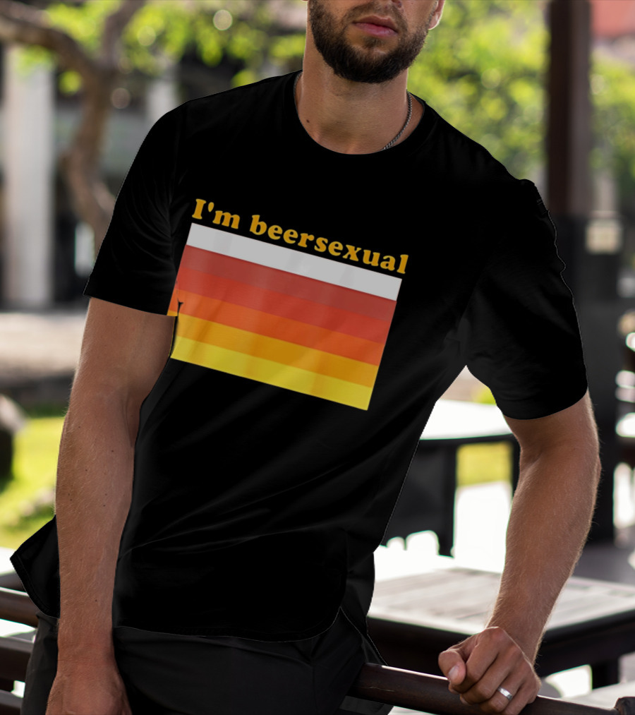 I'm Beersexual Beer Lover Striped Beer T-Shirt