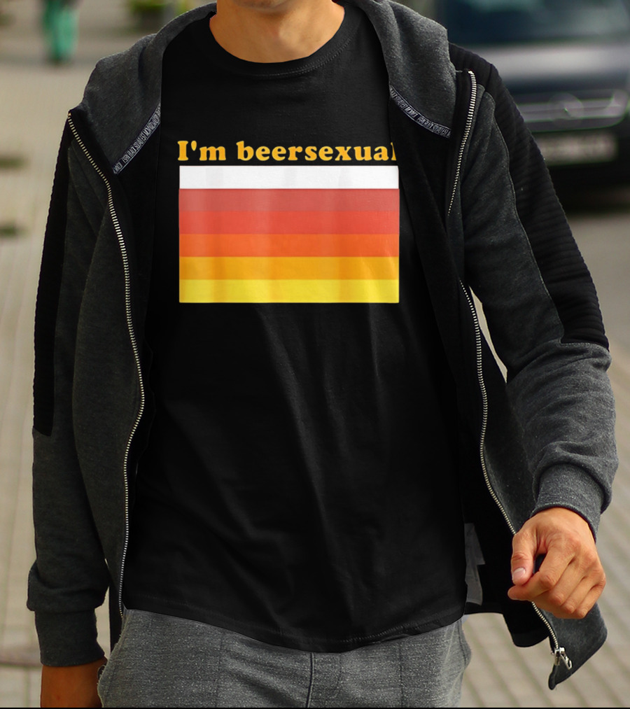I'm Beersexual Beer Lover Striped Beer T-Shirt
