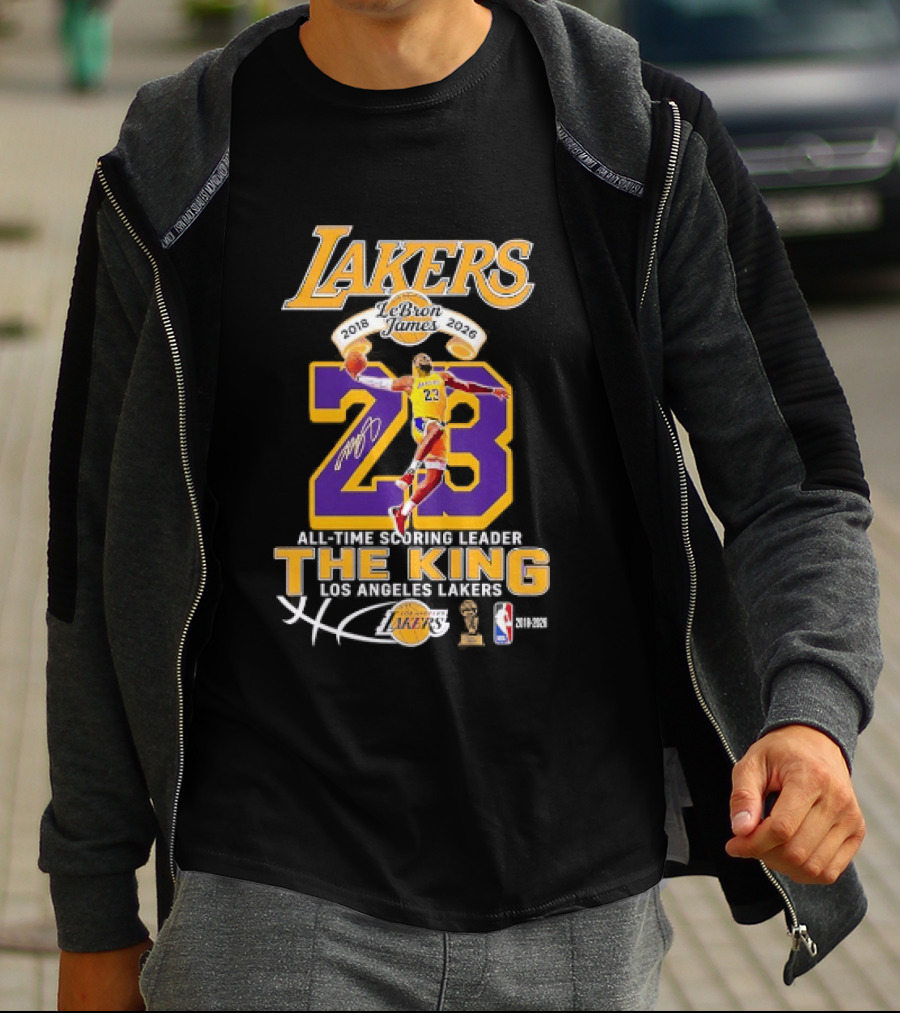 Lakers 23 The King NBA All Time Scoring Leader LeBron James T-Shirt