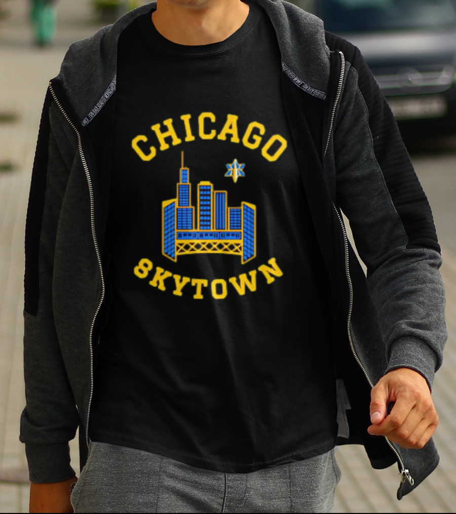 Chicago Skytown Iconic Skyline Star Architecture The Loop T-Shirt
