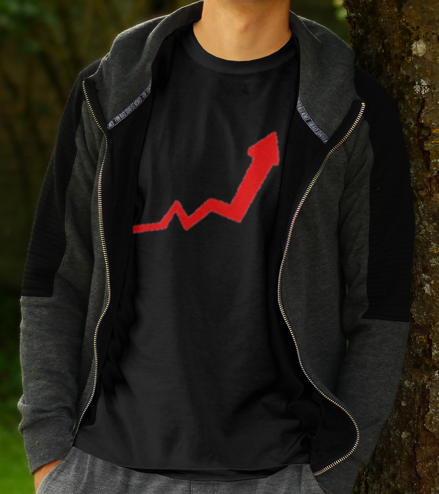 Dayu Stock Market Rising Chart Arrow Trending Upwards Stop Stock T-Shirt