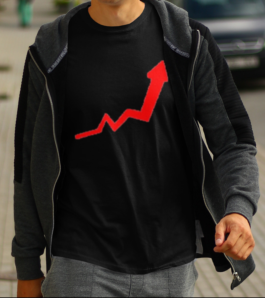 Dayu Stock Market Rising Chart Arrow Trending Upwards Stop Stock T-Shirt