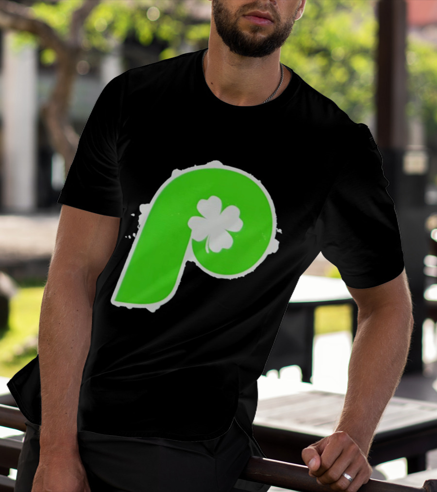 Lucky Philadelphia Clover P Baseball Green Four Leaf T-Shirt