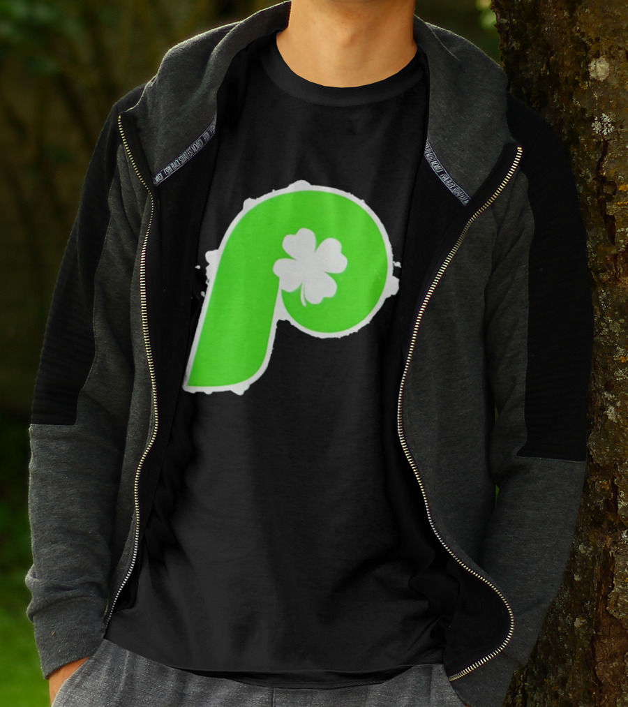 Lucky Philadelphia Clover P Baseball Green Four Leaf T-Shirt