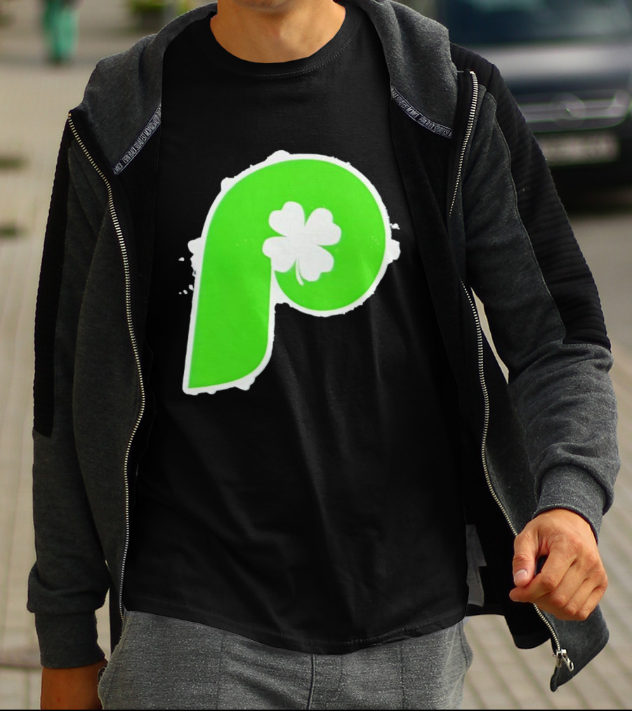 Lucky Philadelphia Clover P Baseball Green Four Leaf T-Shirt