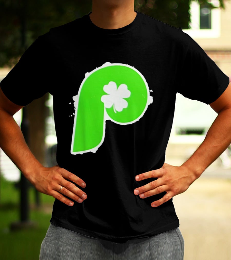 Lucky Philadelphia Clover P Baseball Green Four Leaf T-Shirt