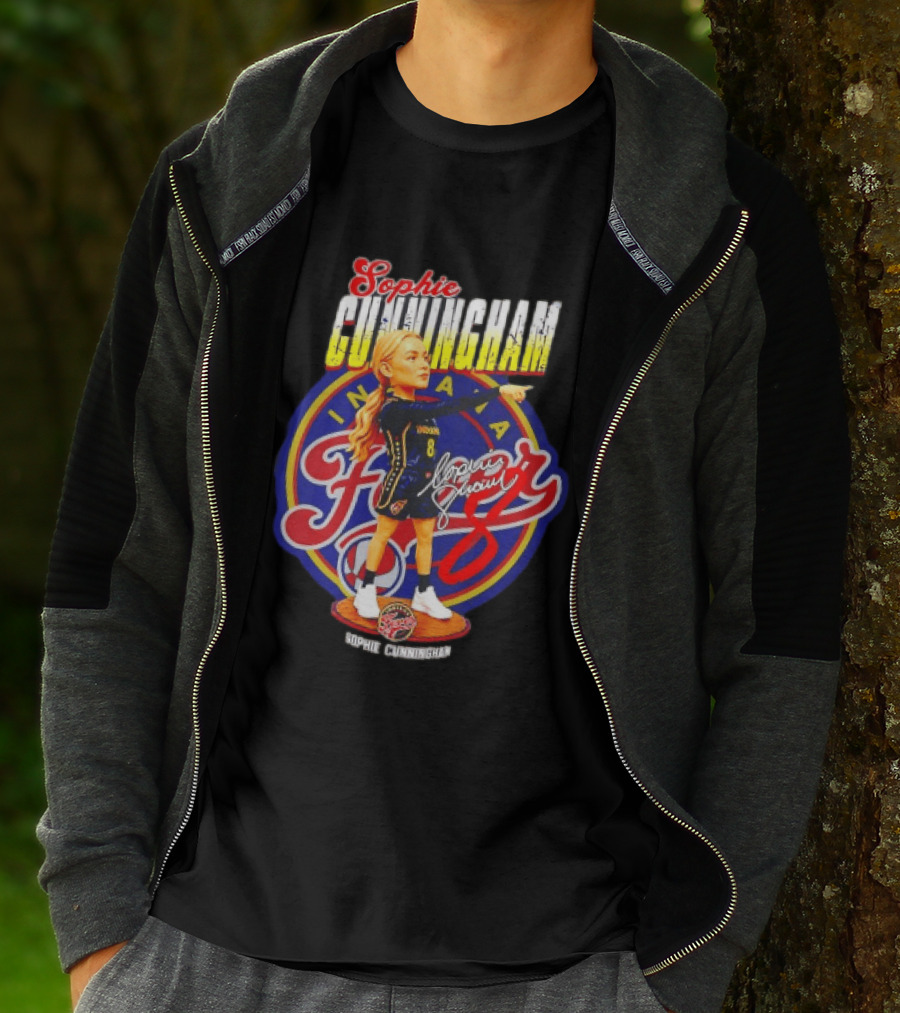 Sophie Cunningham Bobblehead Indiana Fever Pointing Signature T-Shirt