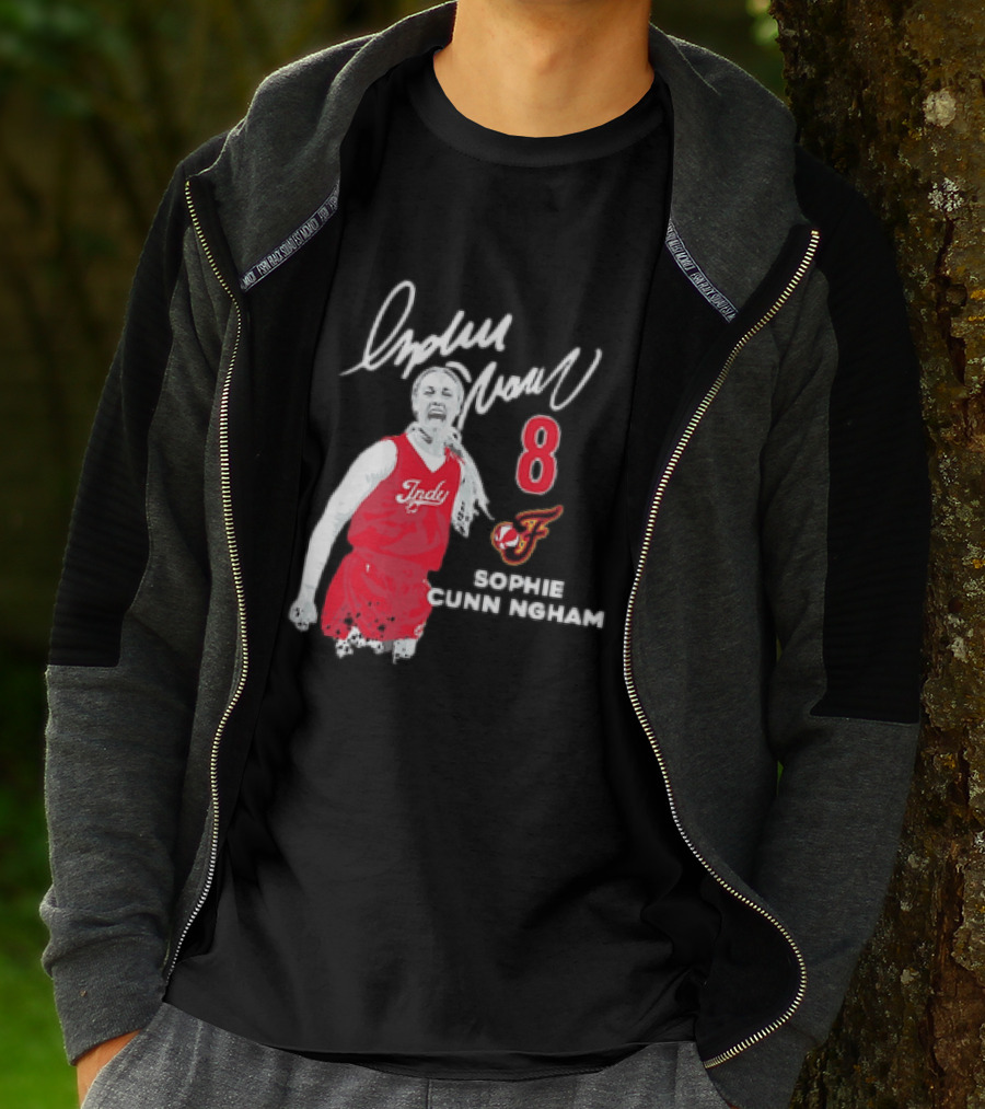 Sophie Cunningham Indiana Fever Indy Basketball 8 Distressed Player T-Shirt