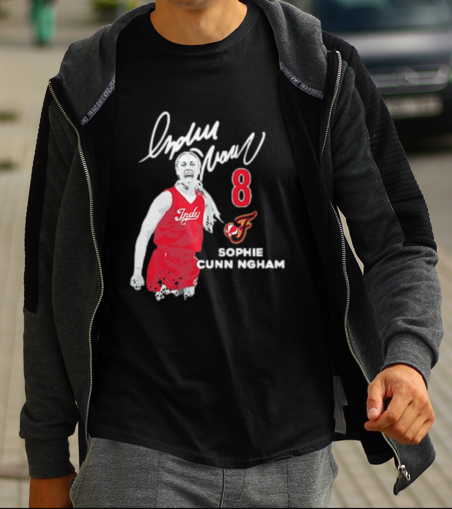 Sophie Cunningham Indiana Fever Indy Basketball 8 Distressed Player T-Shirt