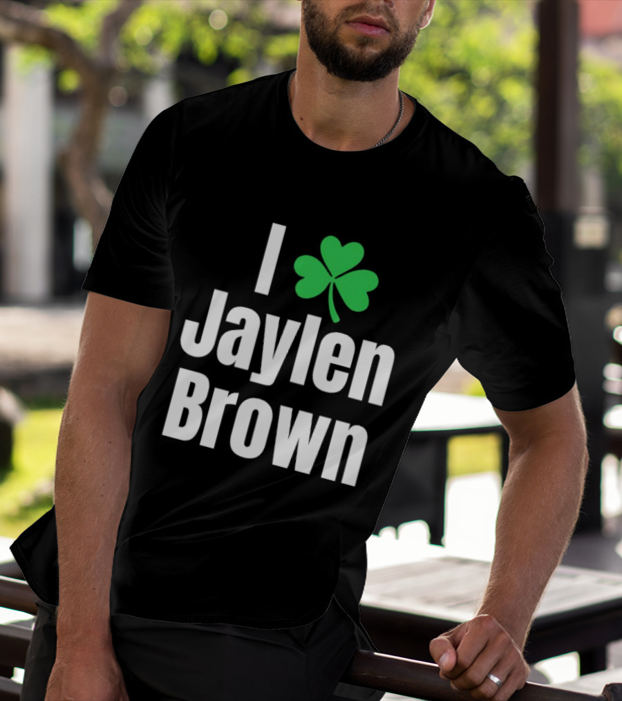 St. Patrick's Day Celtics I Heart Shamrock Jaylen Brown T-Shirt