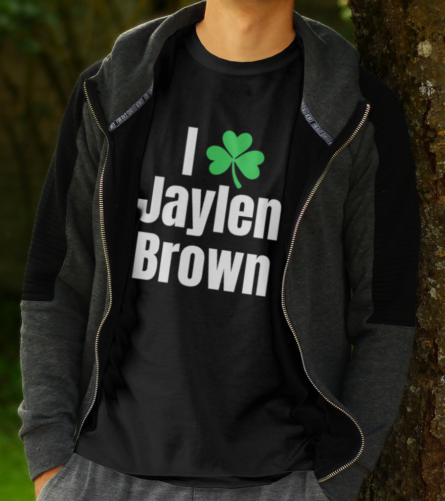 St. Patrick's Day Celtics I Heart Shamrock Jaylen Brown T-Shirt