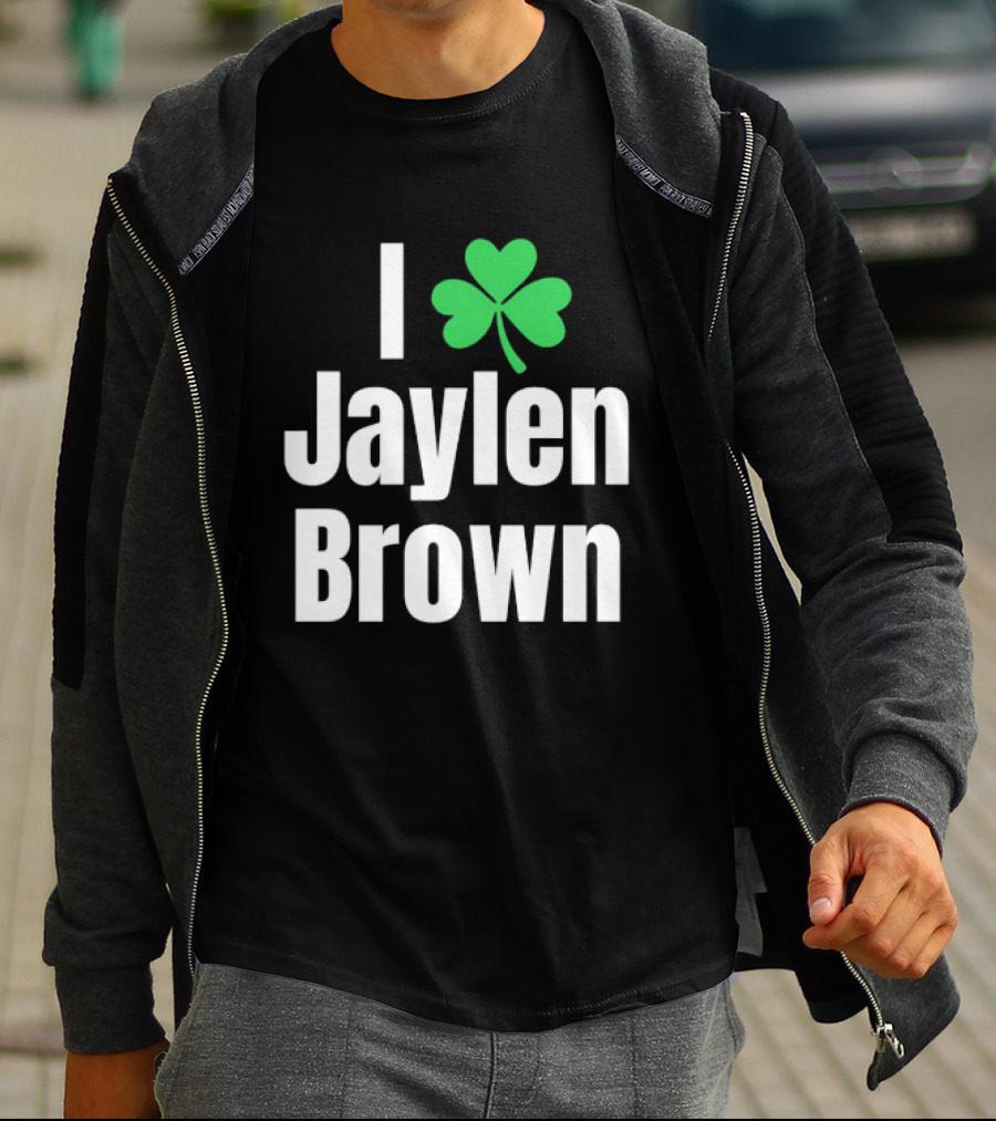 St. Patrick's Day Celtics I Heart Shamrock Jaylen Brown T-Shirt