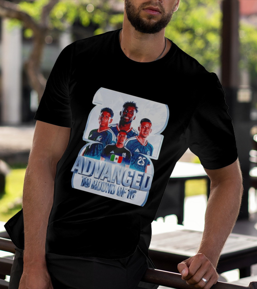 Advanced To Round Of 16 Mexico National Football Team 25 T-Shirt