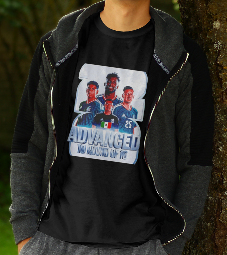 Advanced To Round Of 16 Mexico National Football Team 25 T-Shirt