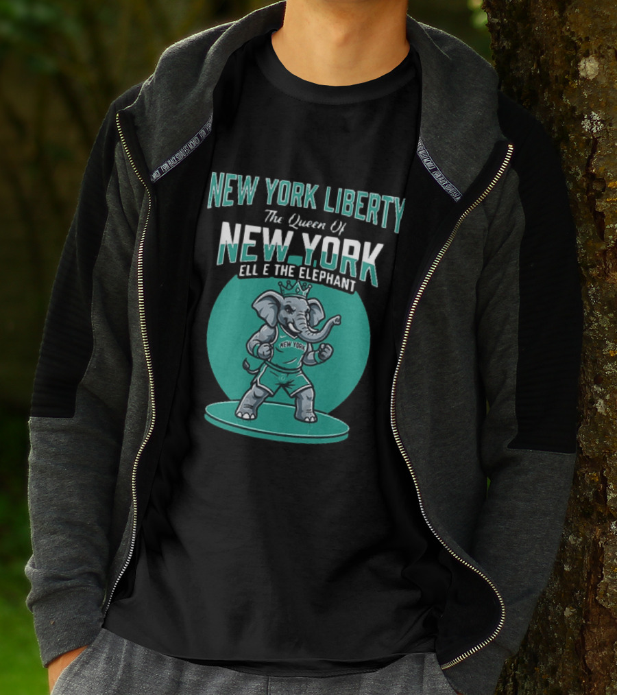 New York Liberty The Queen Of New York Ellie The Elephant WNBA 2026 T-Shirt