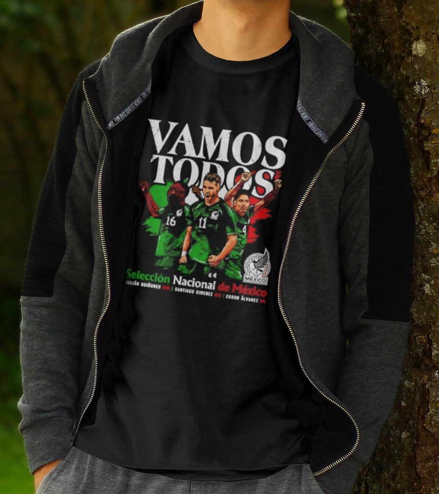 Vamos Todos Selección Nacional De México Julián Quiñones Santiago Gimenez Edson Álvarez Soccer Spirit T-Shirt