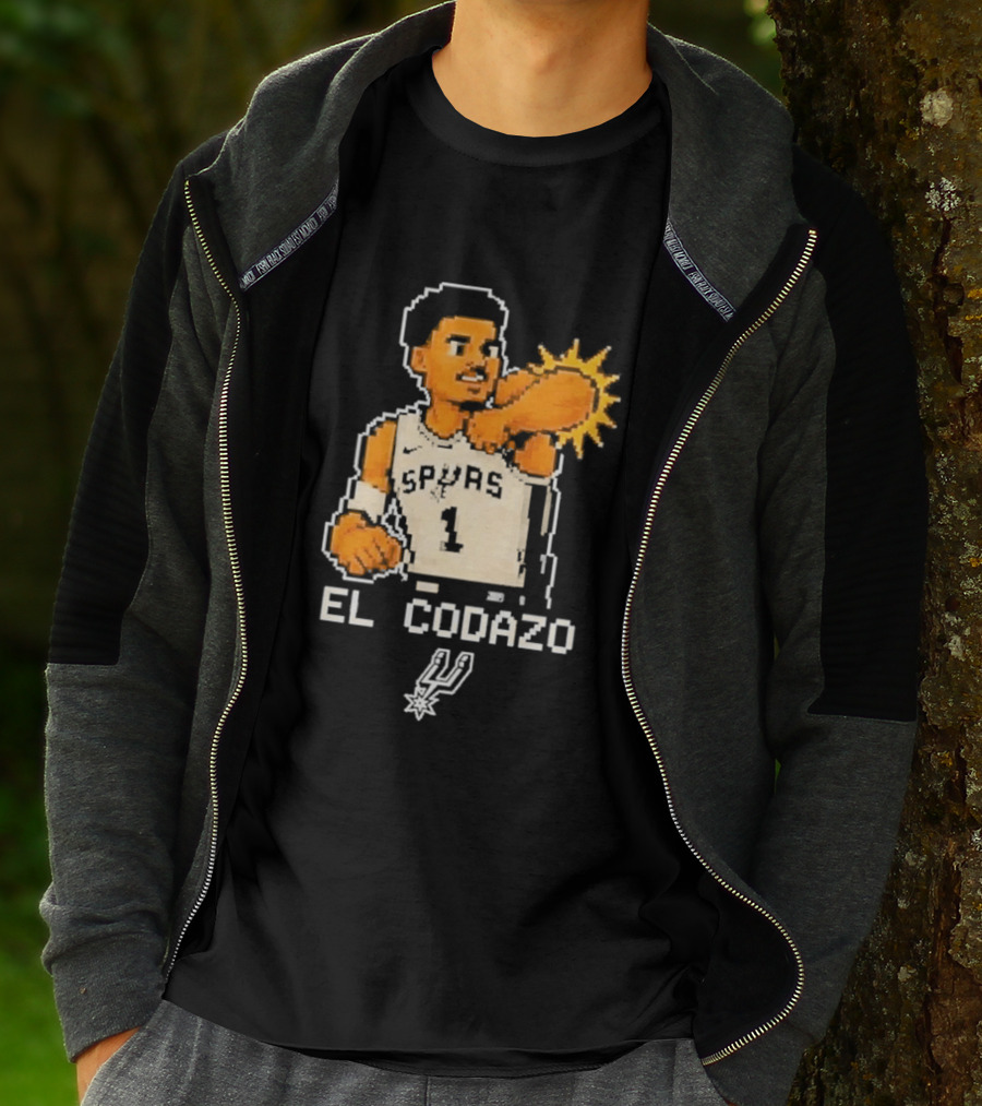 Victor Wembanyama Spurs El Codazo Pixel T-Shirt