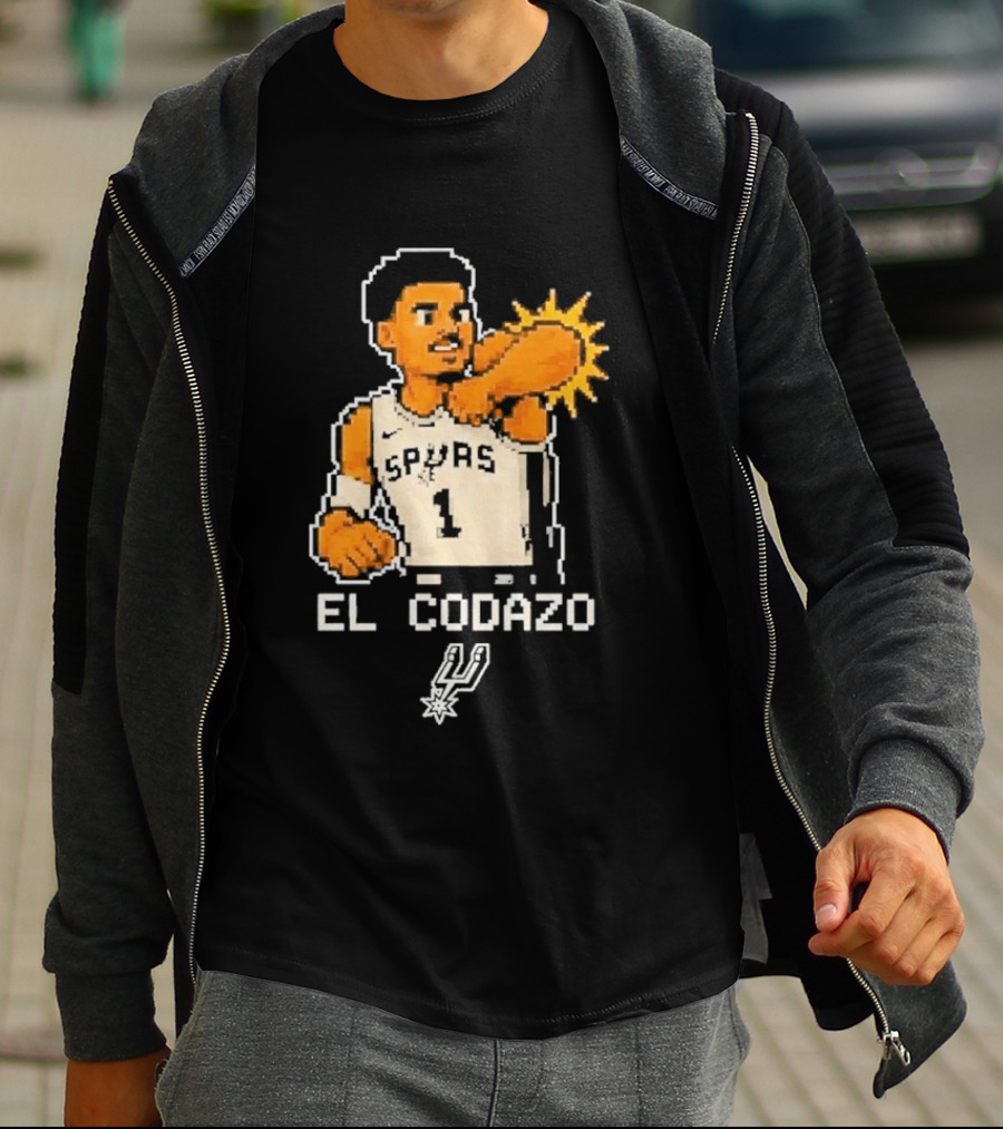 Victor Wembanyama Spurs El Codazo Pixel T-Shirt
