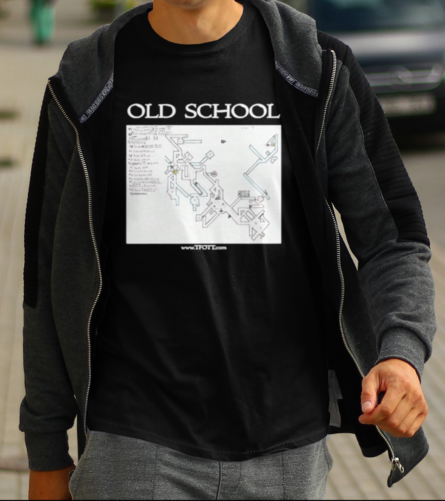 Old School Tonisborg Dungeon Map 1971 Dungeons And Dragons Retro Adventure T-Shirt