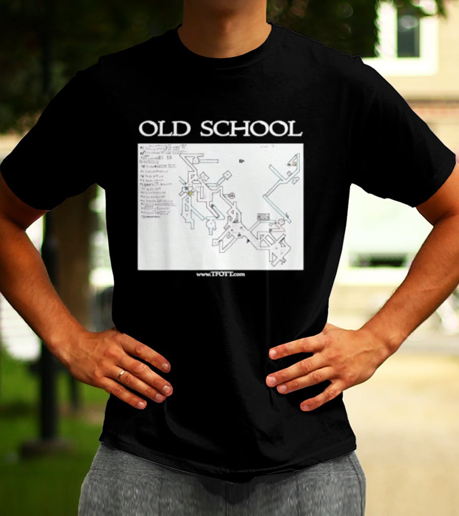 Old School Tonisborg Dungeon Map 1971 Dungeons And Dragons Retro Adventure T-Shirt