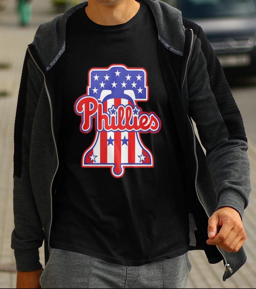 Phillies Liberty Bell Stars Stripes Patriotic 250th Anniversary T-Shirt