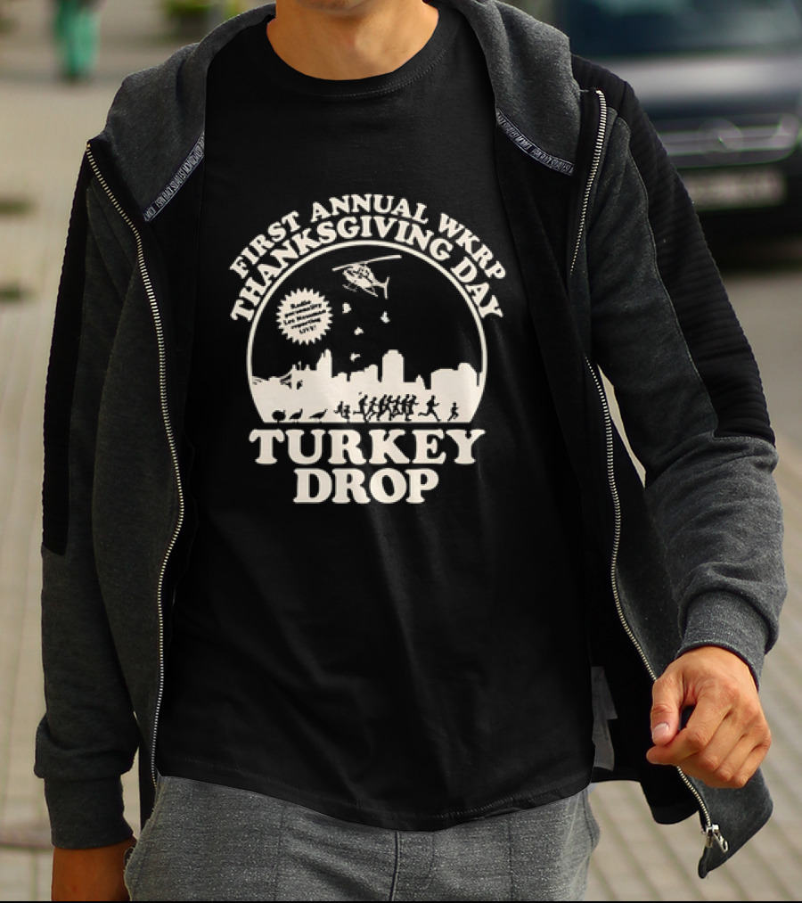 WKRP In Cincinnati First Annual Thanksgiving Day Turkey Drop T-Shirt
