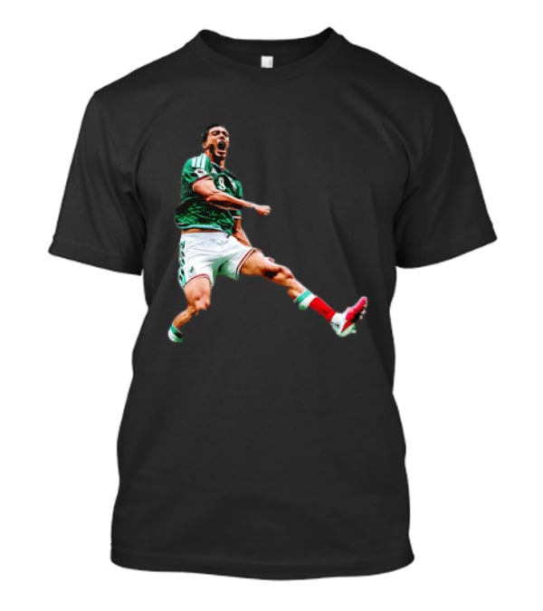 Raúl Jiménez Celebrating Mexico National Soccer Team Victory T-Shirt