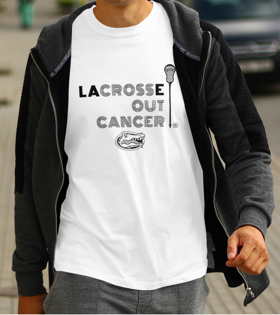 Lacrosse Out Cancer Florida Gators Lacrosse Awareness T-Shirt